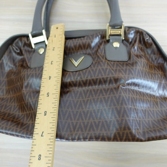 VINTAGE Valentino Bag Womens Leather Shoulder Purse Logo Handbag MARIO VALENTINO - Picture 6 of 14